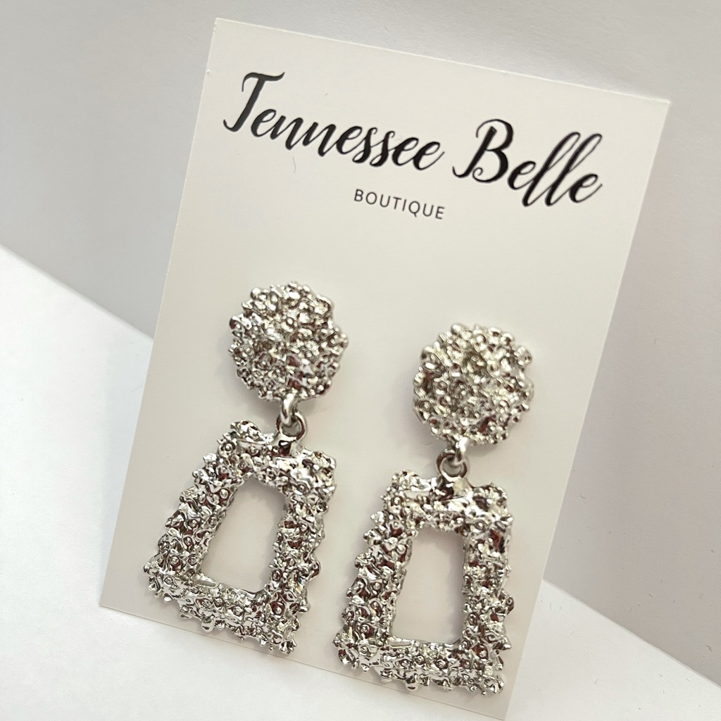 Silver Small Door Knockers Boutique Earring Studs